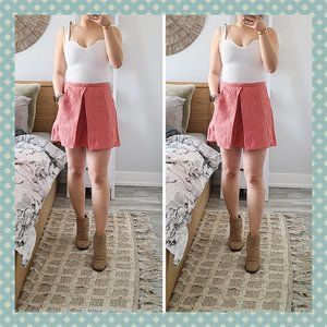 Zara Pink Brocade‎ Mini Skirt